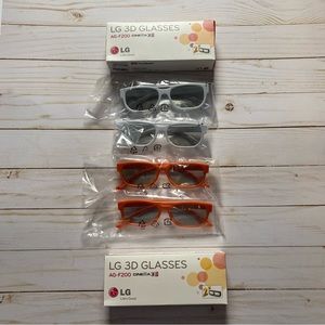 LG 3D Glasses AG-F200 Cinema 3D 4‎ Pairs Genuine LED HDTV Theater